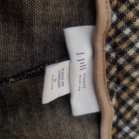 J Jill ponte slim leg checkered pants. - Picture 3 of 5